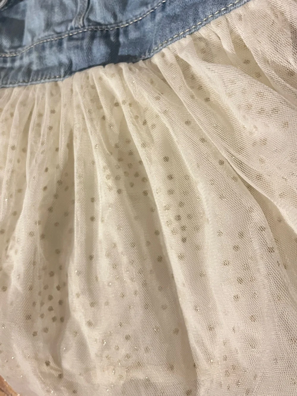 OshKosh Denim Tulle Jumper Skirt Dress 3T